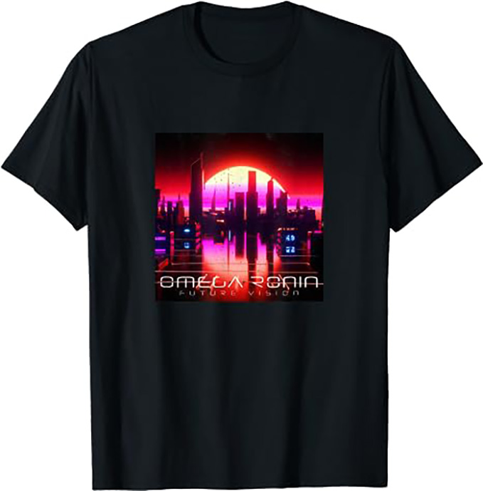 Omega Ronin “Future Vision” Dystopian Night Cityscape T-Shirt