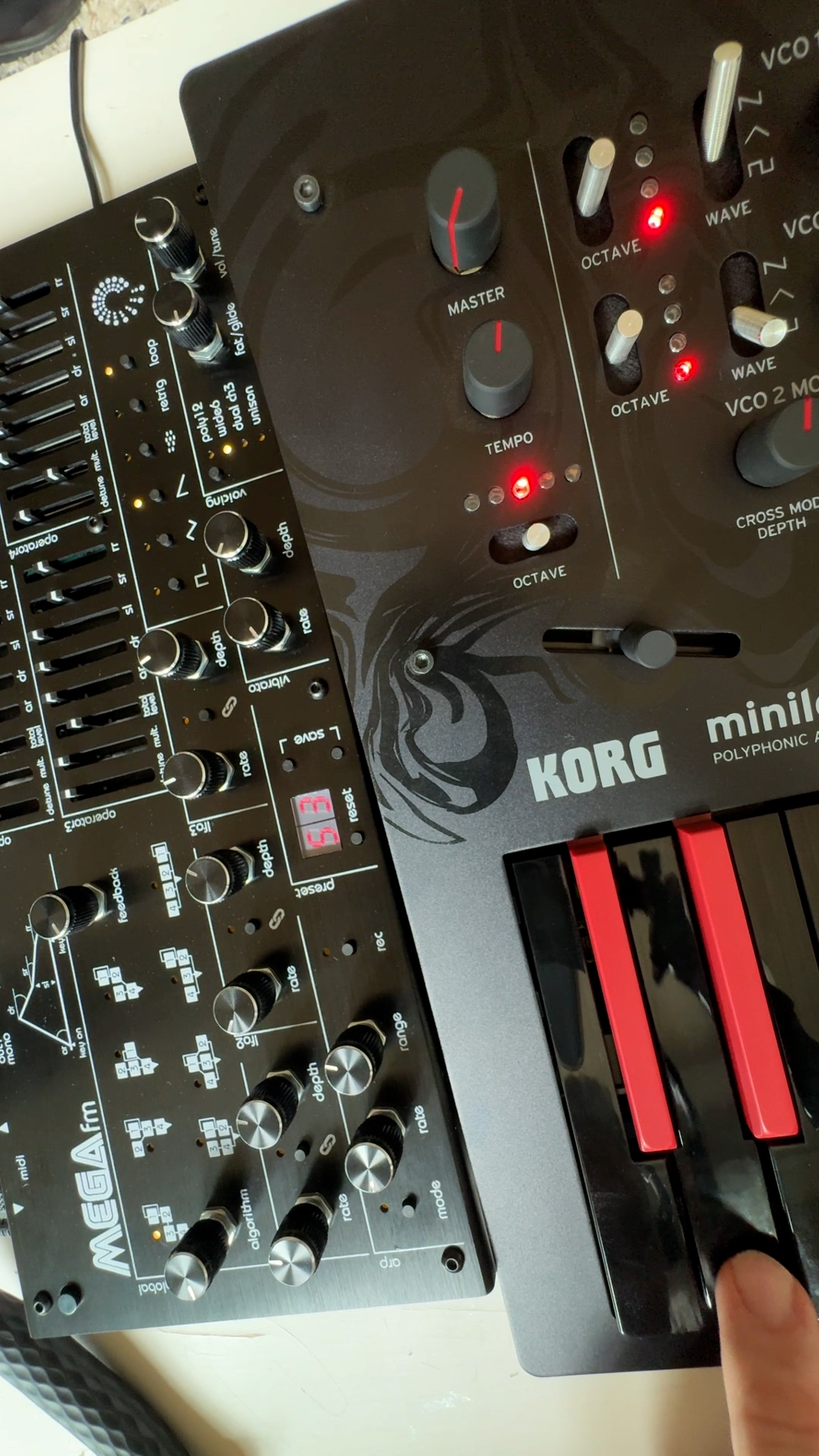 7/29/26 Omega Ronin - Mega FM and Korg Minilogue 3